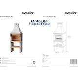 thumbnail of MF - Grillkamin Modell Alcoa XL (Grau, Orange - 86,5 x 58 x 225 cm) REF: 3413/4 - Für den Außenbereich