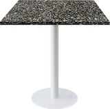 thumbnail of RestooTab - Tisch Rome weiß 70x70cm Dekor Terrazzo black chip
