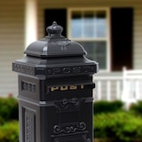 thumbnail of Relaxdays Standbriefkasten Antik, britisches Design, rostfreies Aluminium, HBT: 101x34,5x31 cm, Säulenbriefkasten, grün