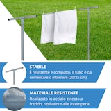 thumbnail of ANDRYS - Stendi Biancheria in Tubo Quadro, Smontabile, da Cementare, Senza Fili, con Tappi,  Altezza 220cm, Profondità 80cm, Tubo Quadro 4x4cm