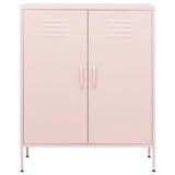 thumbnail of Sideboard KEVI Metall Rosa 80x35x101,5 cm Stahl | Flurschrank Metallschrank Lagerschrank Beistellschrank Wohnzimmer