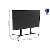 thumbnail of METRO PROFESSIONAL Inklapbare bistrotafel Aveiro, staal, houtprint, 120 x 70 cm, rechthoekig, donkergrijs/zwart