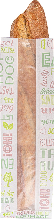 Garcia De Pou Sacs Baguette Parchmin Ingraissable Blanc 12+4x35 Cm - 500 Unités, Idéal Sandwichs Chauds/Froids