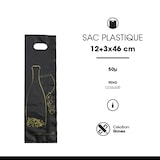 thumbnail of Tasche 1 Plastikflasche HDPE schwarz ausgeschnittene Griffe 12+ 3/3 x 46 cm pro 1000 - Gimex