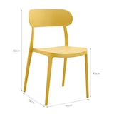 thumbnail of METRO PROFESSIONAL Silla apilable Gastro, plástico, amarillo mostaza