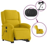 thumbnail of vidaXL Massagesessel mit Aufstehhilfe Elektrisch Gelb Samt