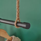 thumbnail of Penderie suspendue bois L100cm noir avec corde LEXY