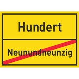 thumbnail of Hundert Neunundneunzig Schild Ortsschild A0 (841x1189mm)