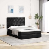 thumbnail of vidaXL Ottoman-Bett mit Matratzen & LEDs Schwarz 140x190 cm Samt
