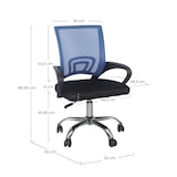 thumbnail of Silla de Escritorio con Ruedas Classic 95x65x52cm Negro O91