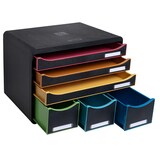 thumbnail of Module STORE-BOX à l'italienne 6 tiroirs Black Office noir/arlequin