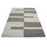 thumbnail of Teppich Hochflor Langflor Karo Kuschelig Waschbar Strapazierfähig Wohnzimmer Schlafzimmer Beige 120x170 cm – WATZMANN von Kadima Design