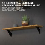 thumbnail of ML-Design Regalhalterung 4er Set 15 cm Schwarz, Metall, dreieckige Regalwinkel, schwebende Wandhalterung 90°, Wandkonsole Hängeregal Regalstütze