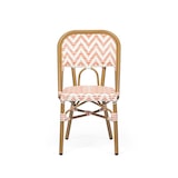 thumbnail of Chaise de terrasse ALMA - Tressage rose et blanc