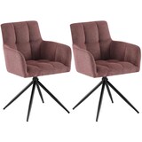 thumbnail of Conjunto de 2 Cadeiras de Jantar Jonah em Tecido vermelho rubi