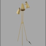 thumbnail of WellHome - Luminária de chão 45x45x180cm com estrutura metálica dourada - Soquete E27, máx. 60W