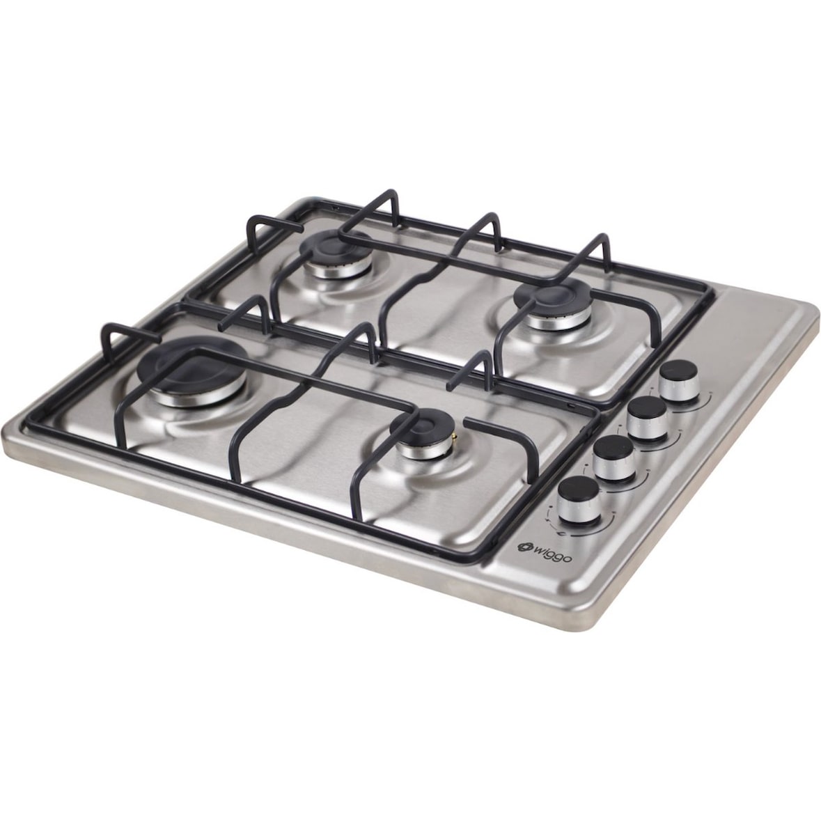 Wiggo WH-G604F(X) Vrijstaande Gaskookplaat - 60 cm - Roestvrijstaal