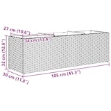 thumbnail of vidaXL Hochbeet mit 3 Fächern Schwarz 105x30x32 cm Poly Rattan