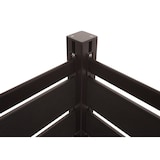 thumbnail of Recinzione per cassonetti in alluminio HWC-K57, elemento di base rivestimento per cassonetti, aspetto legno estensibile 130x110x6cm ~ antracite