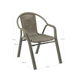thumbnail of METRO PROFESSIONAL Fauteuil de terrasse NARNI, alu/poly rotin, empilable, kaki