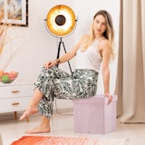 thumbnail of Relaxdays Sitzwürfel, faltbar, Sitzhocker mit Stauraum, Kordsamt, quadratisch, mit Deckel, Samthocker 38x38x38 cm, grau