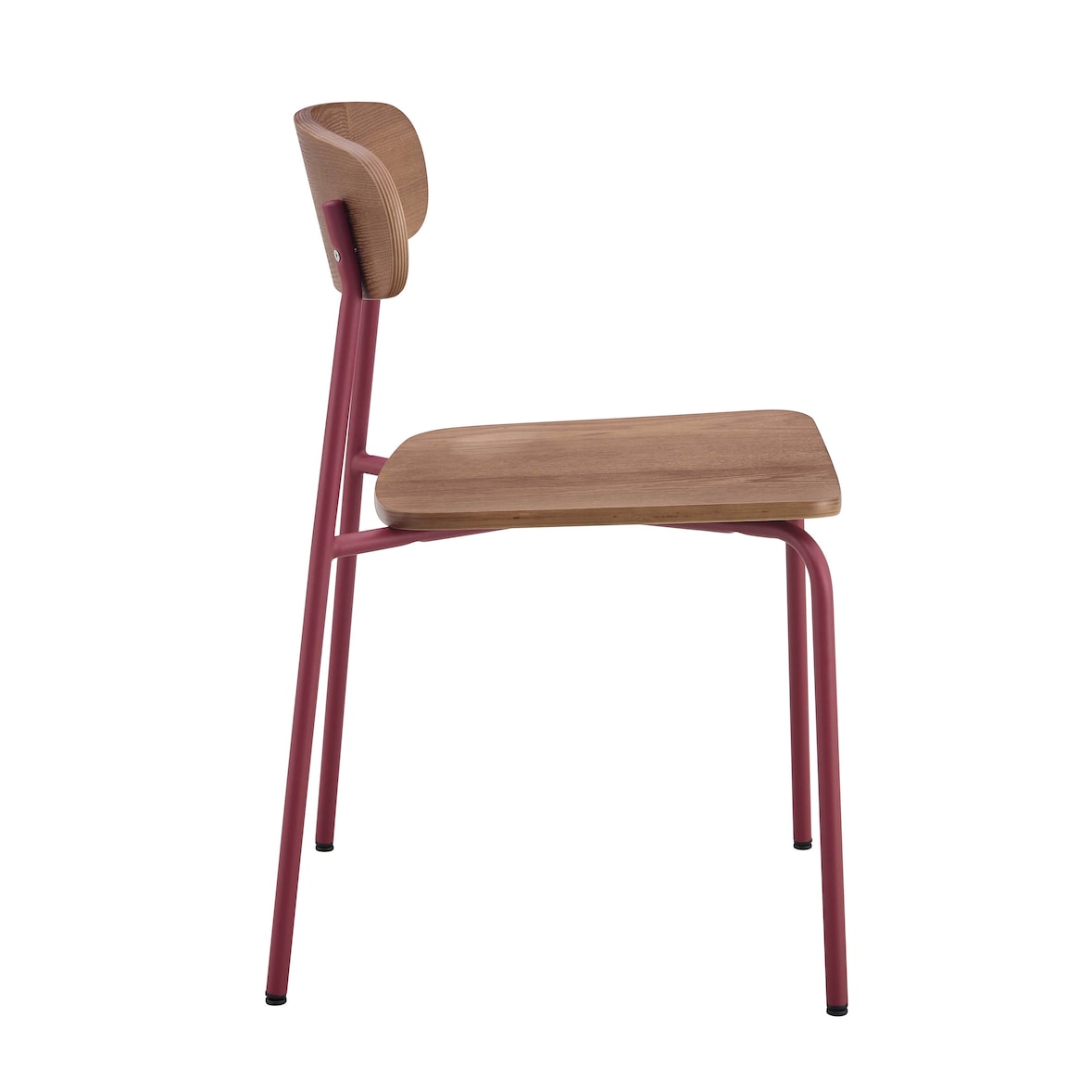 Lot de 2 chaises en bois bordeaux