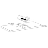 thumbnail of vidaXL Glaskeramik-Kochfeld mit 2 Platten Touch Control 3000 W
