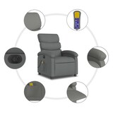 thumbnail of vidaXL Massagesessel Elektrisch Dunkelgrau Stoff