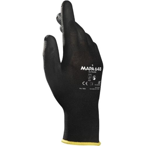 Mapa Professional Ultrane 648 Arbeitshandschuhe PP (Polypropylen) Ungepudert Größe 8 Schwarz 2 Handschuhe