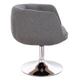 thumbnail of SVITA PANAMA  Retro Loungestuhl Cocktailsessel Tellerfuß Metall Stoffbezug Grau