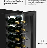 thumbnail of Klarstein Shiraz 14 Slim Uno Weinkühlschrank 14 Flaschen 5 - 18 °C Touch-Control Schwarz