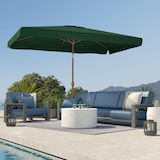 thumbnail of Outsunny sombrilla de terraza exterior 300x200 cm con ángulo ajustable mástil de aluminio manivela y protección UV 50+ sombrilla para jardín verde