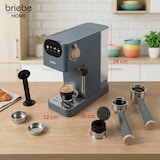 thumbnail of Cafetera Espresso 20 Bares Compatible Cápsulas Nespresso y Café Molido Espumador Leche, Briebe, Nodic, EC1180GRY, Gris