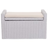 thumbnail of Panca contenitore M92 in rattan con cuscini 88cm ~ bianco