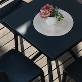 thumbnail of Buitentafel LUCAS 70x70, hars met glasvezel, vierkant, robuust en duurzaam, ideaal voor tuin, bar en restaurant – Zwart