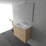 thumbnail of Vitra Badezimmer Möbel Set Waschbecken mit Unterschrank und LED-Spiegel | Waschbeckenunterschrank Hängend mit SoftClose-Funkt | Badschrank vormontiert