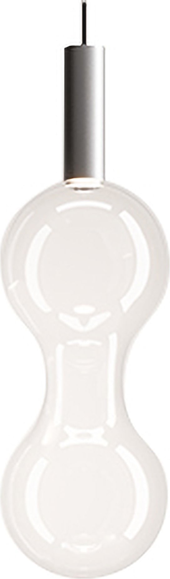 Zafferano Sfer'Otto Pendelleuchte aus Aluminium und Borosilikatglas, 8 W 2700 K dimmbare Phasenanschnitt-LED, modernes und elegantes Design
