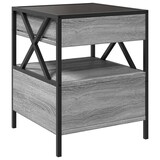 thumbnail of vidaXL Nachttisch mit Infinity-LED Grau Sonoma 40x40x51 cm