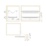 thumbnail of Scolapiatti in acciaio inossidabile per modulo da 500 mm regolabile