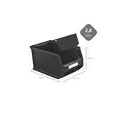 thumbnail of PROREGAL 48x Leitfähige Sichtlagerbox 3.0 mit Abdeckung | HxBxT 12,5x14,5x23,5cm | 2,8 Liter | ESD, Sichtlagerbehälter, Sichtlagerkasten