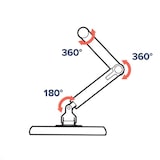 thumbnail of Ergotron LX Monitorhalterung für 2 Monitore mit C-Klemme (45-610-224), schwarz