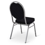 thumbnail of Stapelstuhl 20er-Set, Bankettstuhl stapelbar & gepolstert, Silber/Schwarz, robust, mit stabilem Stahlrahmen | Raburg Vienna