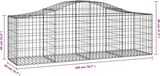 thumbnail of vidaXL Gabionen mit Hochbogen 18 Stk. 200x50x60/80 cm Verzinktes Eisen