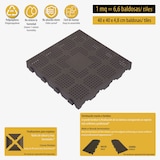 thumbnail of ArtPlast - Kunststofffliese für Garten 39x39x4,8 cm mit Drainageeffekt; Fläche 0,15 m², Kollektion COMBI - Braun