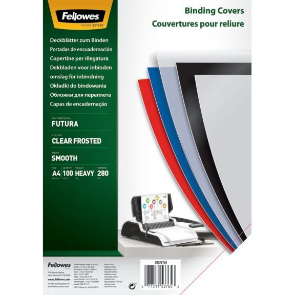 Fellowes® 5376501 Deckblätter Fantasie - A4, PP, transparent/matt, 100 Stück