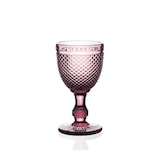 thumbnail of Copo de cristal rosa vintage com relevo 30cl (6 unidades)