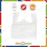 thumbnail of DayBays 100 Stk. Hemdchentragetaschen Extra Stark 28+14x48 cm MDPE weiss geblockt, reissfest
