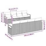 thumbnail of vidaXL Garten-Sofa-Set mit Kissen 9 pcs Grau Poly Rattan
