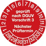 thumbnail of Dreifke® Prüfplakette geprüft nach DGUV Vorschrift 3 nächster Pr - 30 mm Folie selbstklebend, 10 St