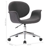 thumbnail of vidaXL Esszimmerstühle 2 Stk. Drehbar Grau Stoff